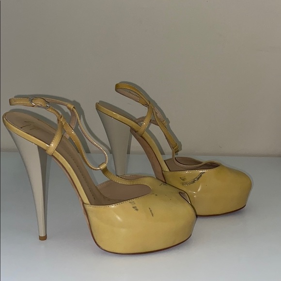 Giuseppe Zanotti peep toe 2 color Platform Strappy Heel Pumps Patent Leather - Picture 9 of 12